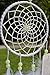 Ricdecor Dream catcher handmade traditional white feather dream catcher wall hanging car hanging decoration ornament (Luminous B （Dia 4.3