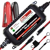 MOTOPOWER MP00206A 12V 1.5Amp Fully Automatic Battery Charger Maintainer for Cars, Motorcycles, ATVs, RVs, Powersports, Boat and More. Smart, Compact and Eco Friendly