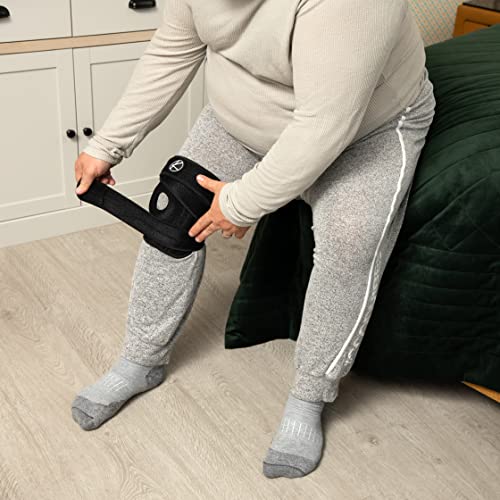 Plus Size Copper Knee Brace for Women and Men Open Patella Adjustable Knee Brace with Side