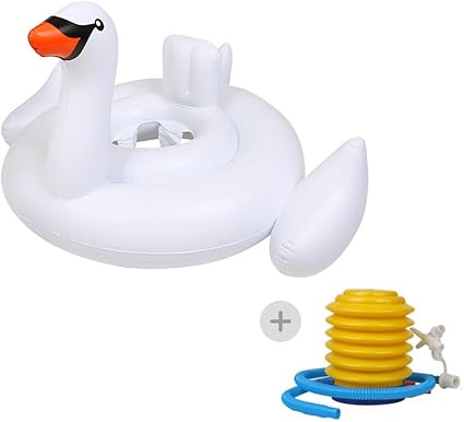 Amazon Com Sunny Water Inflatable Baby Swan Pool Swim Tube With