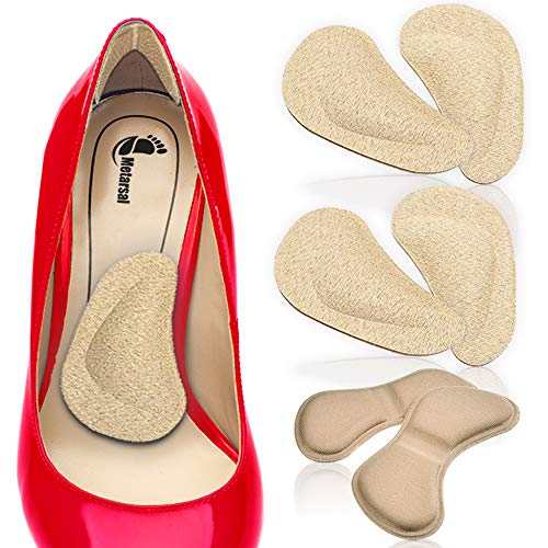 Metarsal Arch Support Cushions and Shoe Heels Grips-2-in-1 Strong Sticky Heels Cushion Pads and Arch Support for Feet-Versatile Function for Feet-Pack of Two (4) (Best Arch Support Inserts For High Heels)