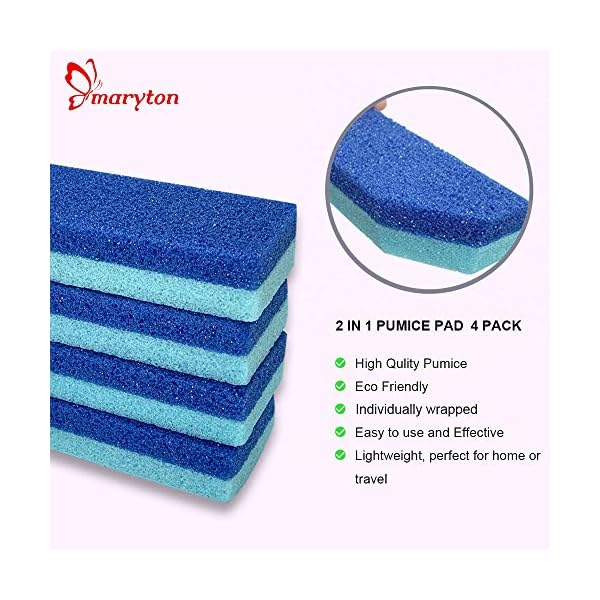 Foot-Pumice-Stone-for-Feet-Hard-Skin-Callus-Remover-and-Scrubber-Pack-of-4-Blue Foot Pumice Stone for Feet Hard Skin Callus Remover and Scrubber (Pack of 4) (Blue)