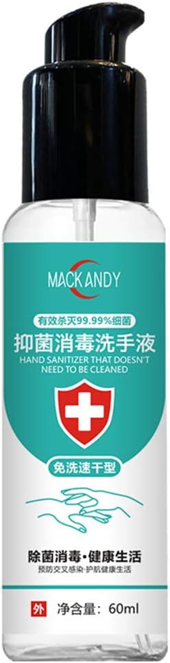 Oawjeen New 60ml Quick Drying Medical Travel Mini Hand Sanitizer, Personal Care Supplies Hand Cleaning Supplies Hand Sanitizers