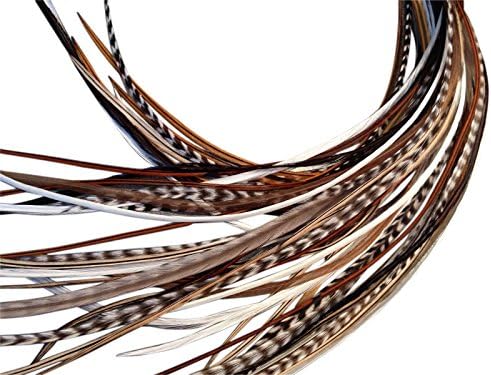 Feather Hair Extensions, 100% Real Rooster Feathers, 20 Long Thin Loose Individual Feathers, By Feather Lily