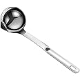 Stainless Steel Soup Fat Oil Separator Ladle Oil Filter Skimmer Spoon Soup Colander for Kitchen Gravy Food Fat Separator Skimmer Spoon