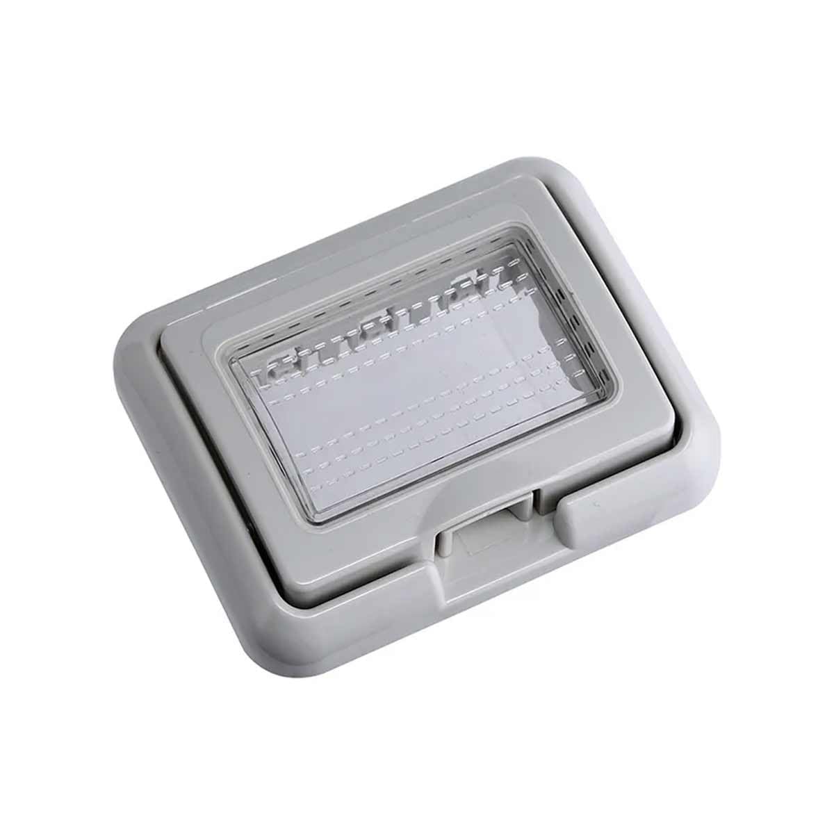 Plate with Cover 3P, Stango Idrobox Support IP55, Compatible with Vimar Plana