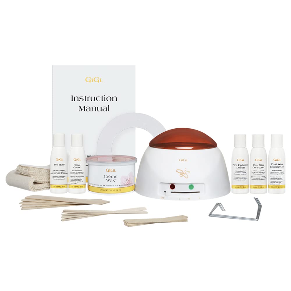 GIGI Mini Pro Waxing Kit for Women, Hair Removal Wax Kit for Face & Body, Salon and At-Home Use, Portable and Convenient, For All Skin & Hair Types
