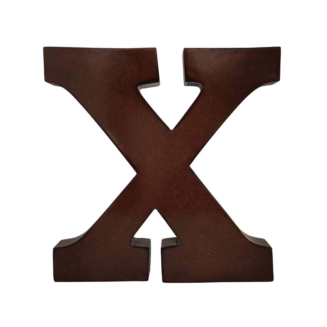SMARTCAREWOOD Wooden X Letter English Upper Case Alphabets Cutouts for