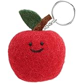 VANTAH1984 Handmade Cute Wool Felt Keychain 16Types Cute Fruit & Veggie Charms for Bags, Adorable and Fun Accessories