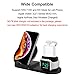 Wireless Charger, Upgrade 3 in 1 Wireless Charger Stand for All QI Phones and Airpods - ACETEND 10W Qi Fast Wireless Charging Station Compatible for Apple Watch Series and AirPods (Black)