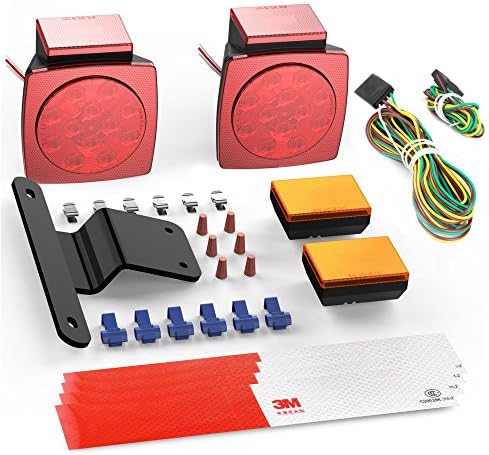 ShinePick Trailer Tail Light Kit, 12V Waterproof Submersible LED Tail Lights with DOT Compliant for Boat RV Trailer Heavy Duty Truck