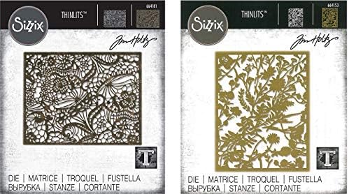 Tim Holtz Sizzix ボーダーレス背景ダイス オーガニックシンライトダイと複雑なレースダイス