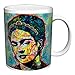 FRIDA KAHLO BY Dean Russo Modern Ceramic Gift Coffee Tea Cocoa (11 OZ C HANDLE CERAMIC MUG) (11 OZ C-HANDLE MUG)
