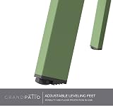 Grand patio Round Coffee Table 70cm Outdoor Sage Green Steel Frame view 7