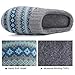 RockDove Sweater Knit Scuff Slippers for Women, Size 9-10 US Women, Teal Blue