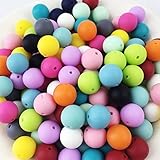 200pc 15mm Silicone Beads Round Loose Organic Nusring Baby Teething Balls Food Grade Sensory Infant Teether DIY Accessories