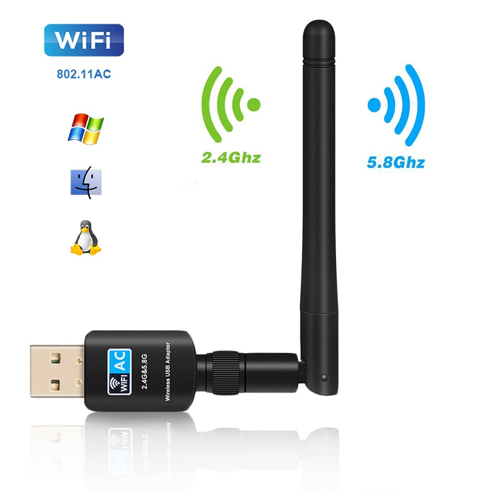 Wifi Adapter, StarPlayer Wifi USB Adapter 600 Mbit/s Wlan Stick Dualband 2.4G/5.8G USB Wifi Dongle mit Antennenbuchse und Abnehmbarer Antenne mit WPS Secure Tech für Windows 7/8/10/XP/Vista, Mac OS, Linux