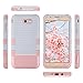 ULAK Galaxy J7 V Case, Galaxy J7 Perx Case, Galaxy J7 Sky Pro Case, Anti Slip Dust Scratch Shock Resistance Protective Cover for Samsung Galaxy J7 V (2017) (Rose Gold Stripes)