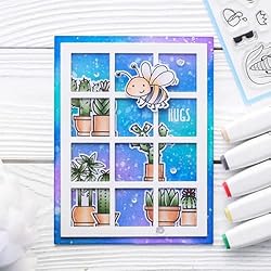 2 Sets Dotted Square Frame Dies for Card Making