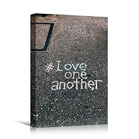 Canvas Wall Art Painted Words Bedroom Industrial Inspirational Modern Art Multicolor Neon Photography Quotes Urban - 12x18 inches