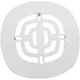 Westbrass A316-50 4-1/2" OD Brass Snap-in Shower Strainer Grid Drain Cover, Powder Coat White