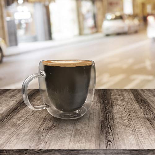 image for Vivien Lane Premium Espresso Cups - Set of 2 Double-Wall Insulated 5oz
