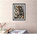 Leepakyuan DIY 5D Diamond Painting by Number Kits, Full Drill Crystal Rhinestone Embroidery Pictures Arts Craft for Home Wall Decor Gift, Aggressive Tiger, 12inch×16inch