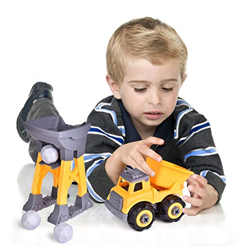 FunLittleToy Take Apart Toy Cars Construction Truck Easter Gift Stem