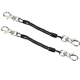 PATIKIL Retractable Coil Spring Keychain with Lobster Clasp Plastic Spiral Stretchy Cord Strap Snap Hook
