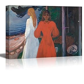 "Red and White by Edvard Much - Canvas Art Home Art - 12x18 inches