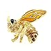 Topaz Brown Bee Swarovski Crystal Pin Brooch