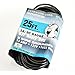 Digital Energy 3 Prong 25 Foot Long Indoor Outdoor Extension Cords 2 Pack, Black Heavy Duty Grounded Power Cords 13 AMP 125V 1625 WATTS, UL Listed