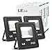 LE 10W Super Bright Outdoor LED Flood Lights, Daylight White 6000K, 100W Halogen Bulb Equivalent, Waterproof, 800lm, Security Lights, Floodlight. Pack of 3 (No Plug)