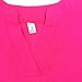 FACE N FACE Women's Summer V Neck Solid Loose Casual Cuffed Long Sleeve Blouses Large Rose