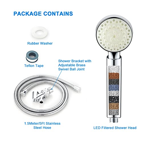 KAIREY Led Shower Head 7 Color Light Change Automatically Handheld