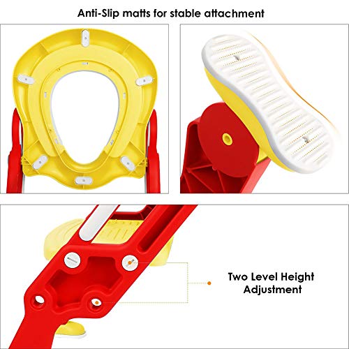 Mangohood Potty Training Toilet Seat with Step Stool Ladder for Boys and Girls Baby Toddler Kid