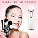 Makeup Brush Cleaner - 360 Rotation Electric Makeup Brushes Cleaner and Dryer, Fit for All Size Makeup Brushes - Remove Cosmetic Residue, Oil and Impurities from Brushes - White (White)
