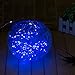 Hallomall LED Solar Powered String Lights, 2 Modes Steady on / Flash, 150 LED, 72 Feet, Blue