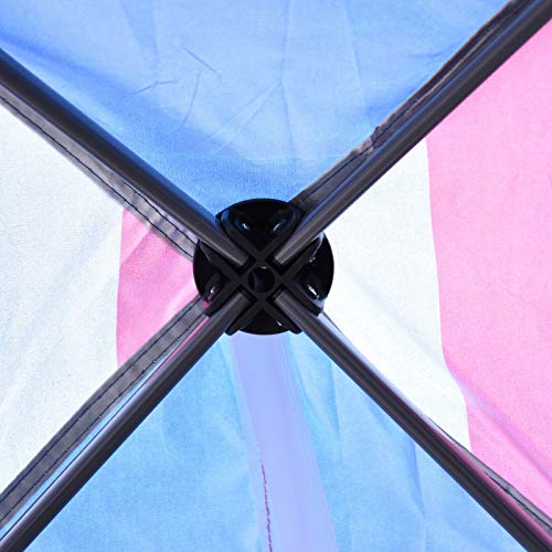 FDInspiration American Flag 10 x 20 FT Outdoor Pop Up Instant Shelter Event Tent Spring Wedding Party Sunshade w/Removable Mesh Netting Sidewalls with Ebook