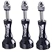 Smatree 3pcs Long Alumunium Thumbscrew for Gopro Session, Hero 6/5/4/3+/3/2/1/GoPro hero 2018, (Black)