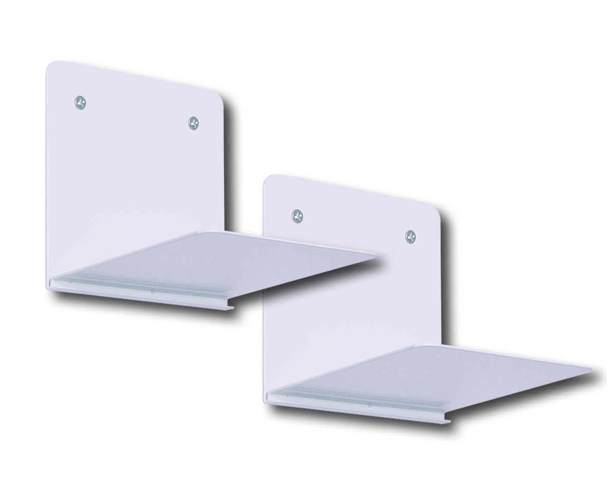 Element System 11341-00000 Invisible Shelf Aladin Made of Metal / 2 Pieces/Floating Books, White, Set of 2