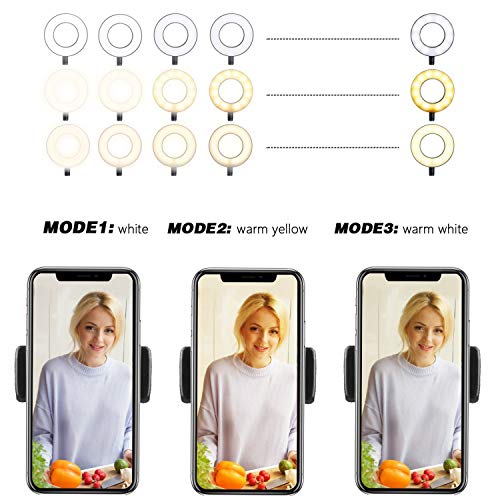 Selfie Ring Light Duo UBeesize Upgraded LED Ring Light with