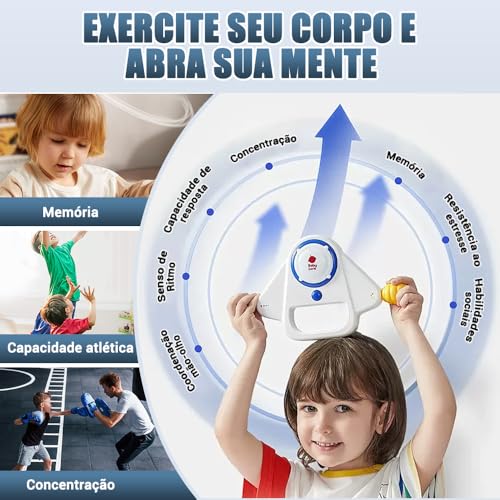 Luz de Treinamento de Reação, Luzes de Agilidade de Reação, 4 Luzes + 1 Controle Remoto, Dois Modos, com Bolsa de Armazenamento, Pode Ser Usado com Cones de Treinamento Funcional