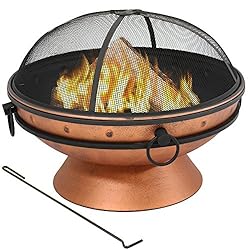 Sunnydaze 30-Inch Large Outdoor Fire Pit - Wood