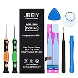 2500mAh Battery Compatible with iPhone 6, JBEIY Super High Capacity Replacement Battery New 0 Cycle, with Complete Replacement Tool Kits and Instructions -1 Year Warranty