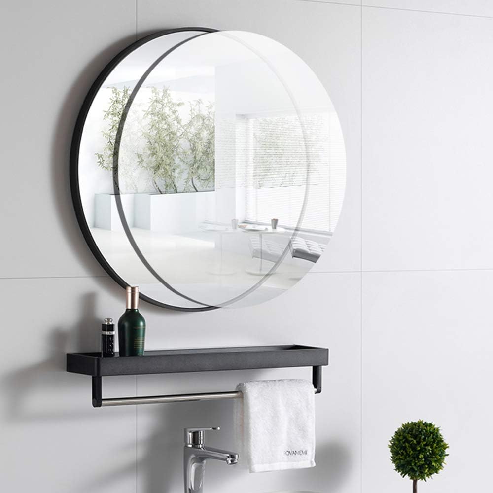MEMOLIN Round Wall Mirror 24 Inch Large Metal Frame Rustic Accent Mirror Wall-Mounted Vanity Mirror for Bathroom, Entryway, Dining Room, Living Room, Gold: Home & Kitchen