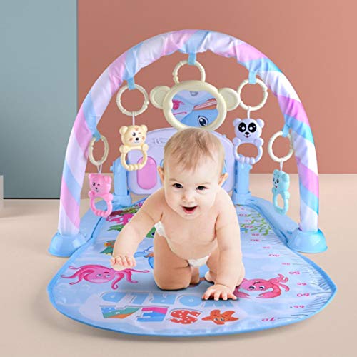 kaimu Infant Baby Music Game Early Education Puzzle Lighting Fitness Toys Jackets Blue