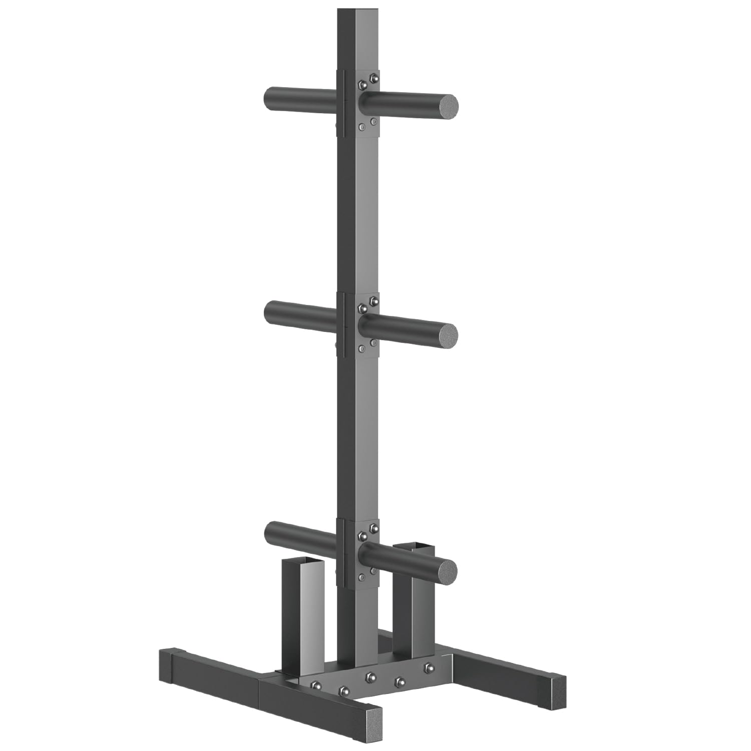 Photo 1 of Olympic Weight Plate Rack for Bumper Plate Storage, Olympic Weight Plate Tree - Heavy Duty Bumper Plate Rack for Home Gym, Holds 300 lbs (2" Deluxe Plate Tree)