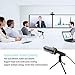 Professional Condenser Microphone, Venoro Plug & Play Microphone with Tripod for PC, Computer, Phone for Games, Podcast, Broadcasting (Black)