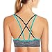AKAMC Women's Sports Bra Criss-Cross Back Strappy Wireless Post-Surgery Bra Active Yoga Bras,Medium